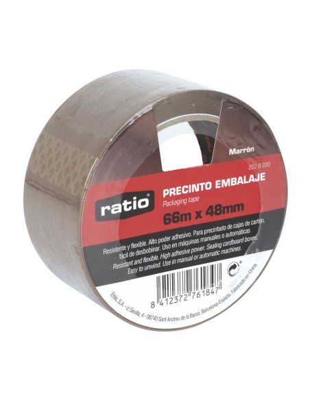 PRECINTO EMBALAJE MARRON 48MMX66M.