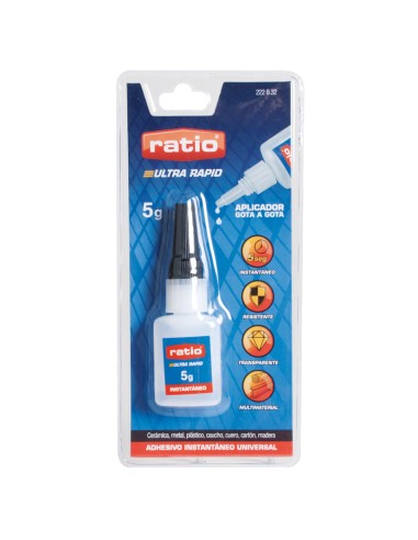 ADHESIVO CIANOCRILATO 5 G. RATIO