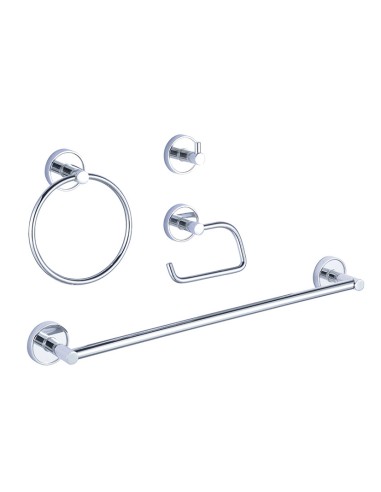 JGO. 4 ACCESORIOS BAÑO CROME HABITEX