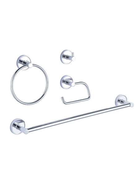 JGO. 4 ACCESORIOS BAÑO CROME HABITEX