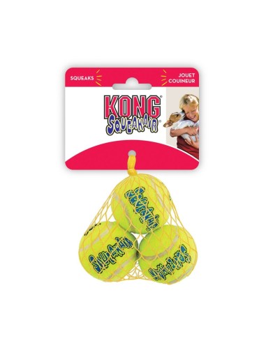 KONG Air Squeaker Pelotas de Tenis en malla