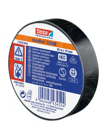 CINTA AIS.TESAFLEX 19X20M.NG.TESA
