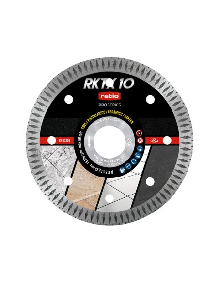 DISCO TURBO PORCELANICO RKTX10 115MM.