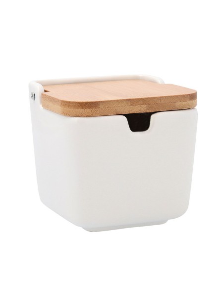 AZUCARERO PORCELANA BLANCO 10X10 CM.