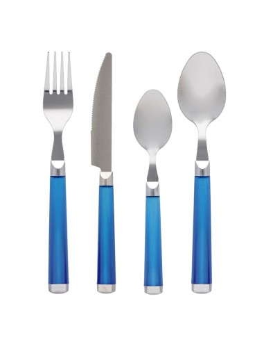 SET 24 CUBIERTOS M/AZUL STYLO QD