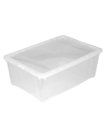 CAJA  MULTIUSOS 10L 38X27XH.14CM TRANSP.
