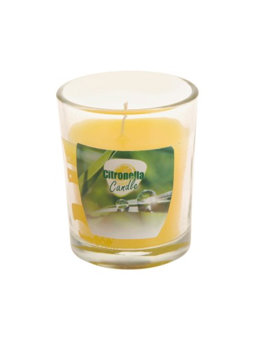 VELA CITRONELA. VASO VIDRIO