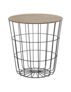 MESA MADERA/ACERO Ø 39XH41 CM