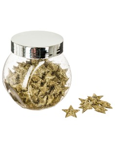 CONFETI ESTRELLAS PLASTICO DORADAS