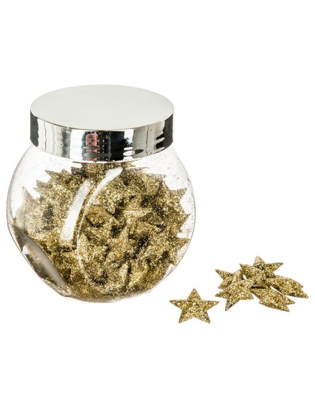 CONFETI ESTRELLAS PLASTICO DORADAS
