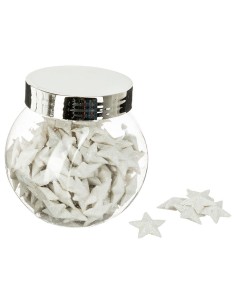 CONFETI ESTRELLAS PLASTICO BLANCAS