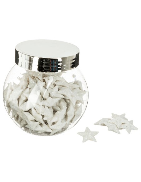 CONFETI ESTRELLAS PLASTICO BLANCAS