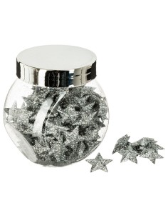 CONFETI ESTRELLAS PLASTICO PLATEADAS