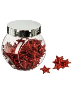 CONFETI ESTRELLAS PLASTICO ROJAS