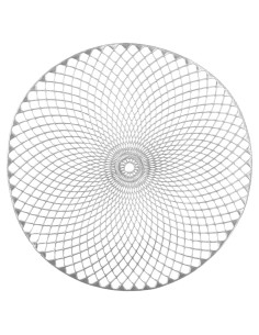 MANTEL INDIVIDUAL REDONDO 38 CM. PLATA