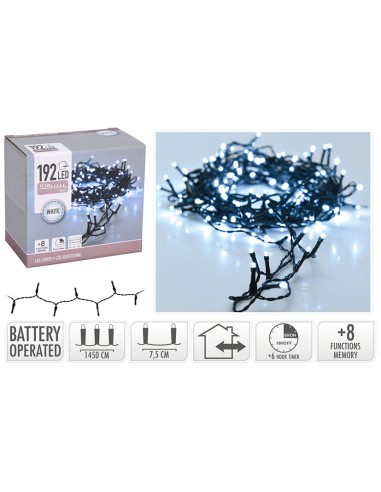 ILUMINACION 192LED  INTER. C/BATER.BLNCA