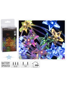 ILUMINACION 40 LEDS ESTRELLAS MULTICOLOR