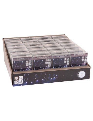 ILUMINACION 80 LUCES BCO.FRIO A PILAS