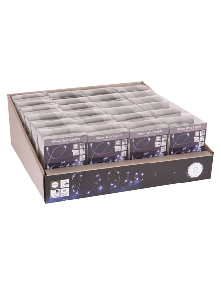 ILUMINACION 160 LUCES BCO.FRIO A PILAS