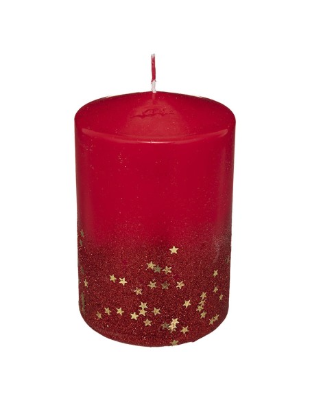 VELA DECORADA 10X15 CM. ROJA