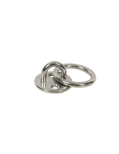 ANILLA CON PLACA REDONDA INOX 40x50