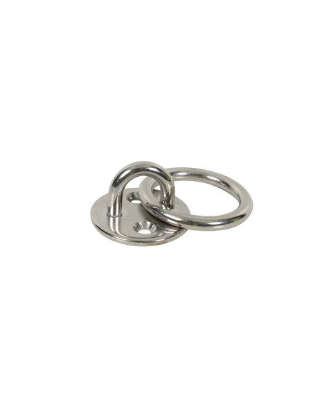 ANILLA CON PLACA REDONDA INOX 40x50