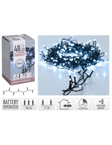 ILUMINACION 48LED  INTER. C/BATER. BLNCA