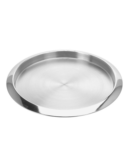 BANDEJA REDONDA ACERO INOX. 35 CM.