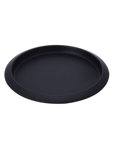 BANDEJA REDONDA METAL. NEGRA 35 CM.
