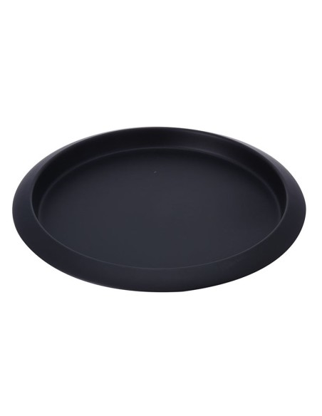BANDEJA REDONDA METAL. NEGRA 35 CM.