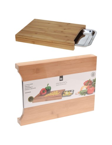 TABLA CORTAR C/CAJON 35X25CM. BAMBU