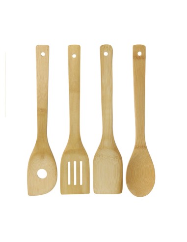 SET CUCHARAS BAMBU + SOPORTE