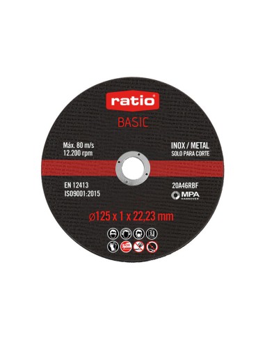 LATA 10 DISCOS CORTE INOX.BASIC 125MM.