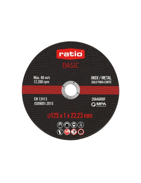 LATA 10 DISCOS CORTE INOX.BASIC 125MM.