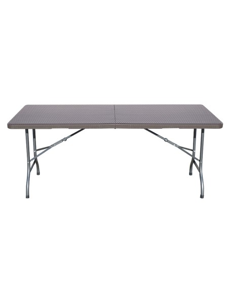 MESA POLIET. RATAN PLEG. 179X74,5X72 CM