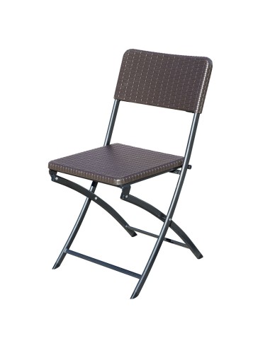 SILLA POLIETILENO RATAN PLEGABLE (2 UDS)