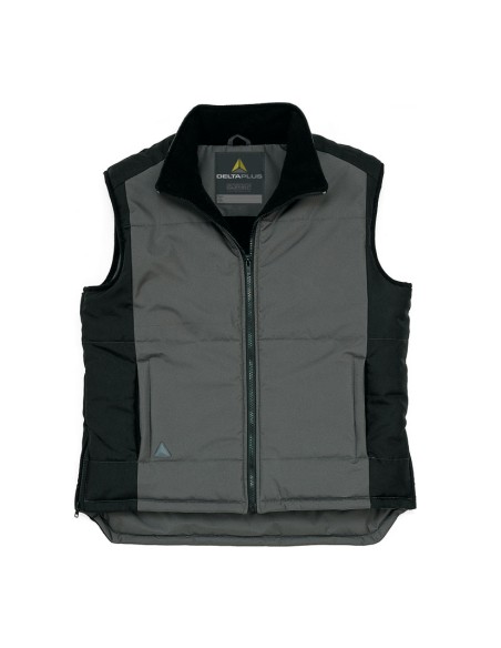 CHALECO CON FORRO POLAR GRIS/NEG T/M