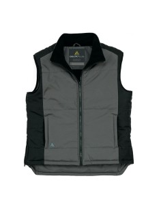 CHALECO CON FORRO POLAR GRIS/NEG T/L