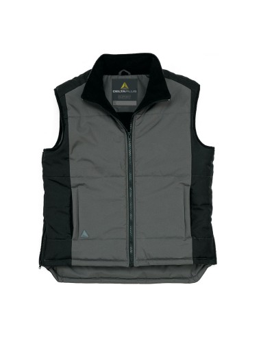 CHALECO CON FORRO POLAR GRIS/NEG T/XL