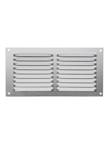 REJILLA VENTILACION AL 10X20 0.6MM PLATA