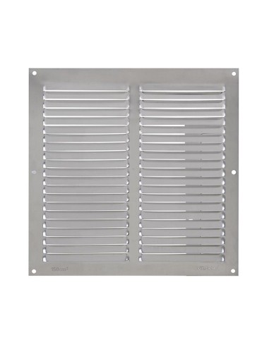 REJILLA VENTILACION AL 25X25 0.6MM PLATA