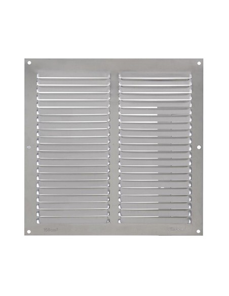 REJILLA VENTILACION AL 25X25 0.6MM PLATA