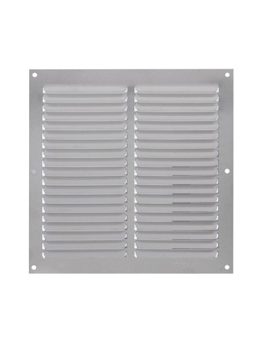 REJILLA VENTILACION AL 20X20 0.6MM PLATA