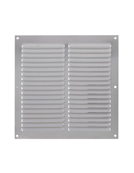 REJILLA VENTILACION AL 20X20 0.6MM PLATA