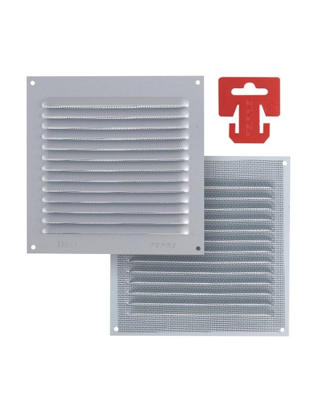 REJILLA VENTILACION AL 17X17 C/MOSQ PLAT