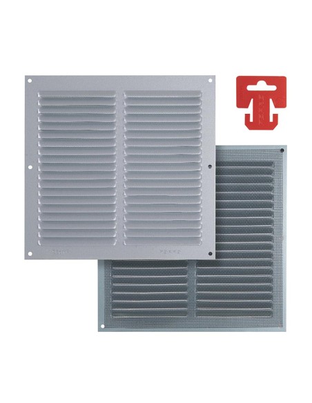 REJILLA VENTILACION AL 20X20 C/MOSQ PLAT