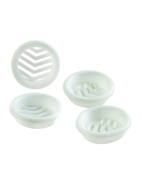 KIT 4 REJILLAS EMPOTRAR 4CM ABS BLANCO