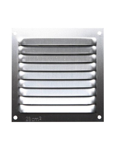 REJILLA VENTILACION AL 10X10 0.6MM PLATA