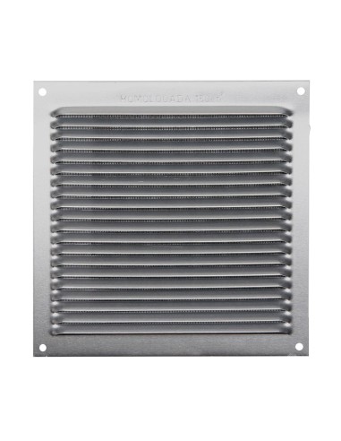 REJILLA VENTILACION AL 17X17 0.6MM PLATA