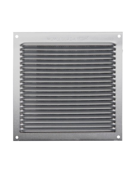 REJILLA VENTILACION AL 17X17 0.6MM PLATA